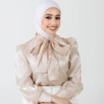 A studio portrait featuring a hijabi model based in Kuwait.