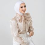 Portrait of a local model in kuwait wearing hijab at a photo studio
