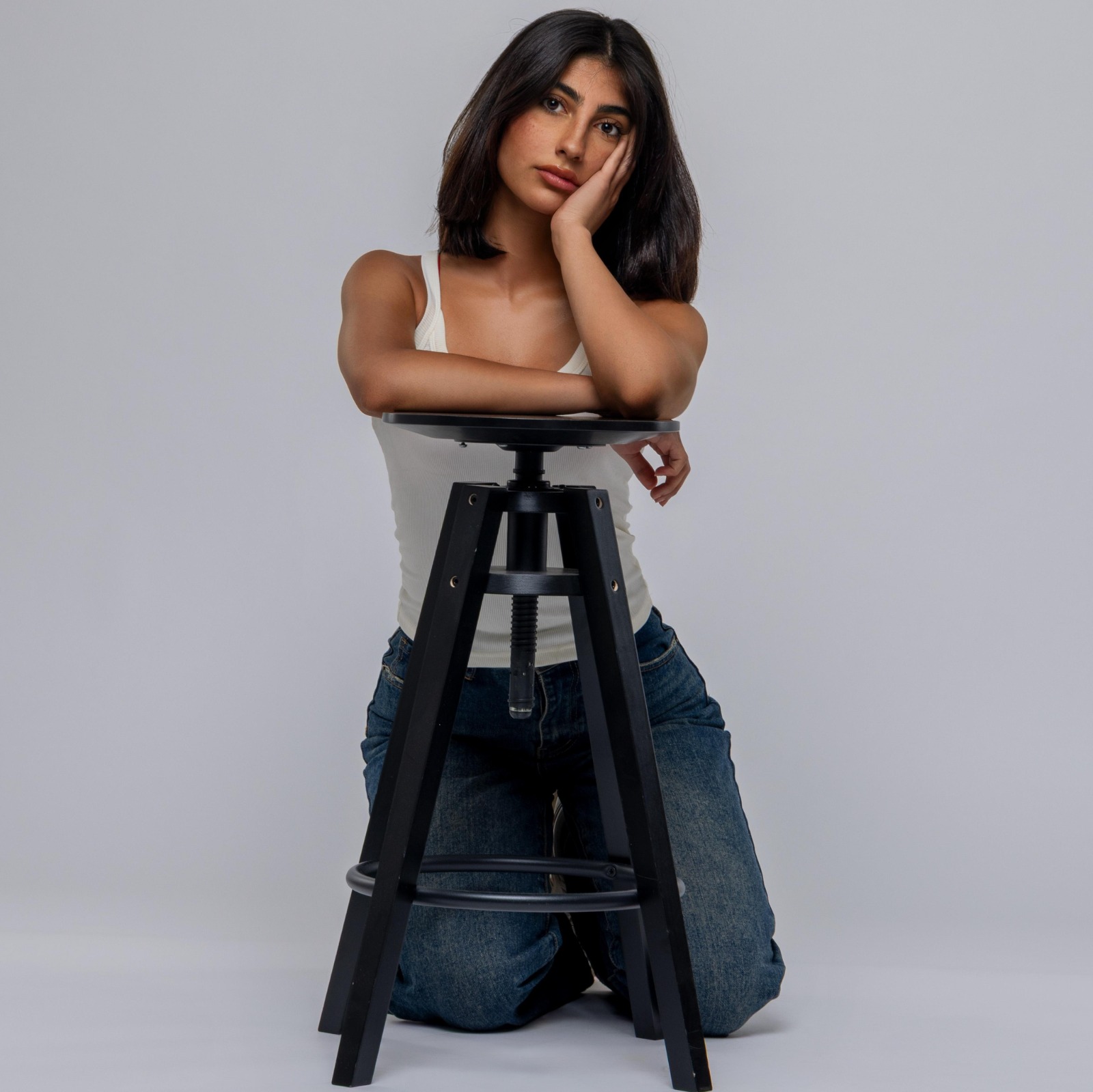 Studio portrait of Kuwaiti female model