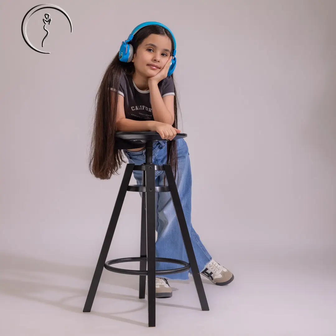 Young girl listening to music and relaxing.